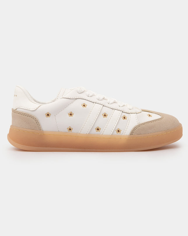 Tenis Blancos con bordado floral