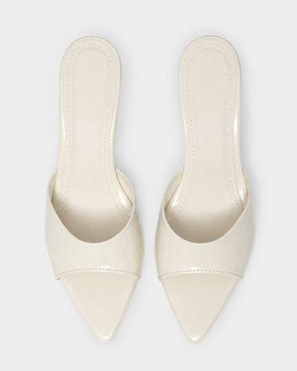 Sandalia mule de tacon bajo