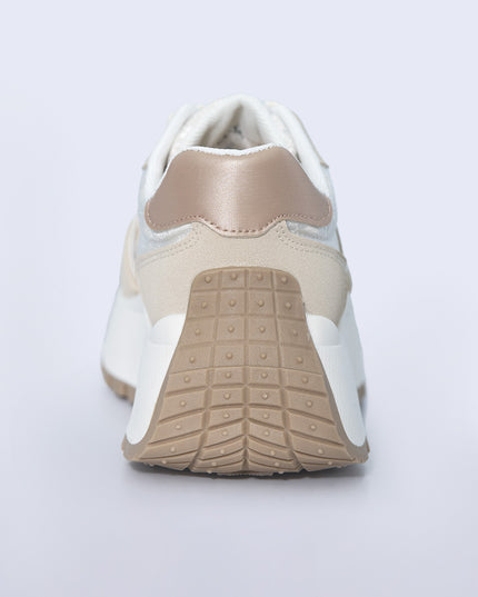 Zapatilla beige con jackard