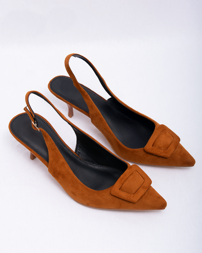 Stilettos Gamuza Terracota con Hebilla — KanCan, imagen 3 de 3