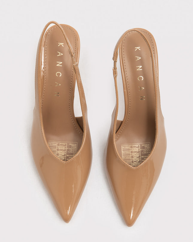 Stilettos Charol Camel Tacón Medio Mujer — KanCan, imagen 3 de 4