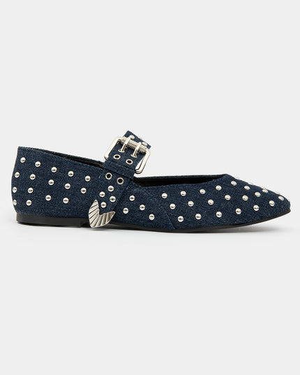 Baletas denim con Taches