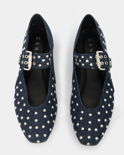 Baletas denim con Taches
