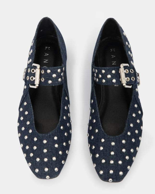 Baletas denim con Taches
