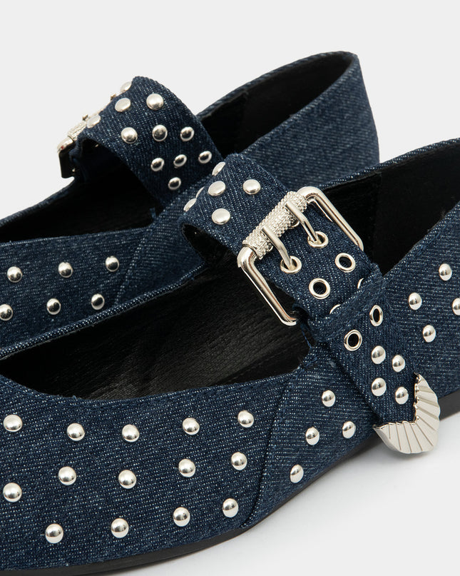 Baletas denim con Taches