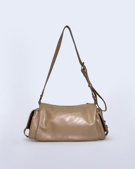 Bolso hombro beige