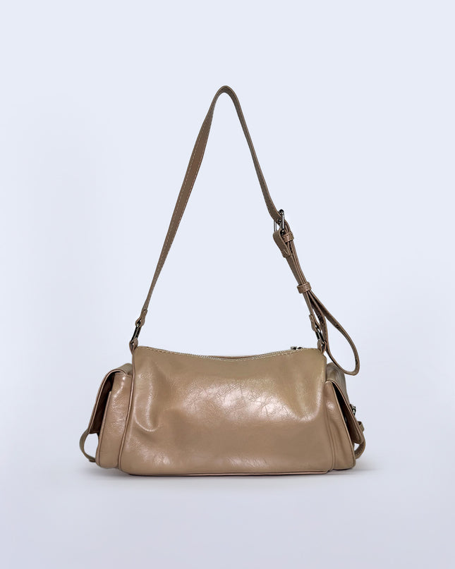 Bolso hombro beige