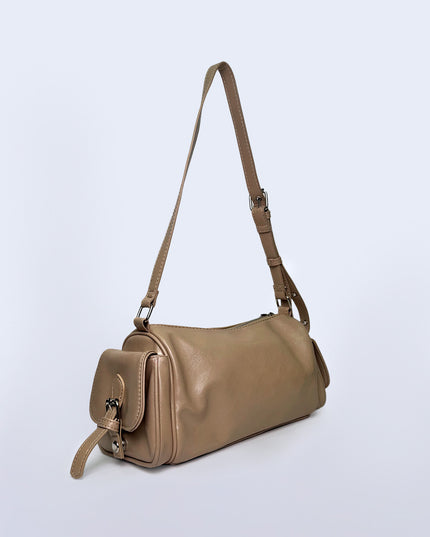 Bolso hombro beige