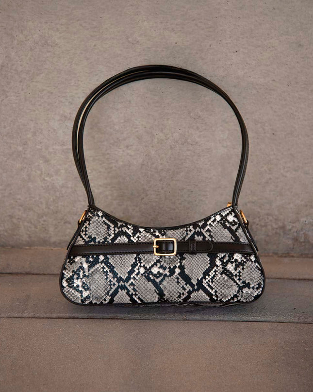 Bolso de hombro snake print