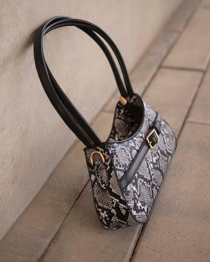 Bolso de hombro snake print