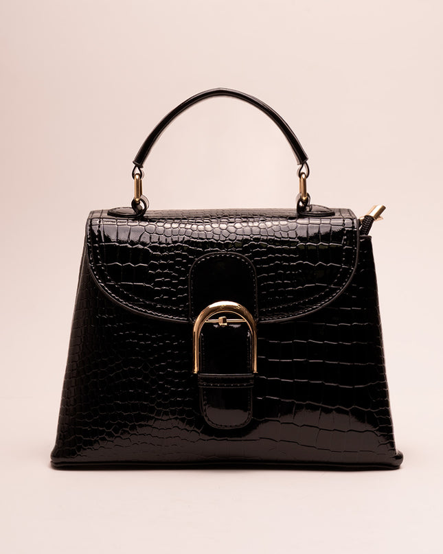 Bolso estructurado efecto charol