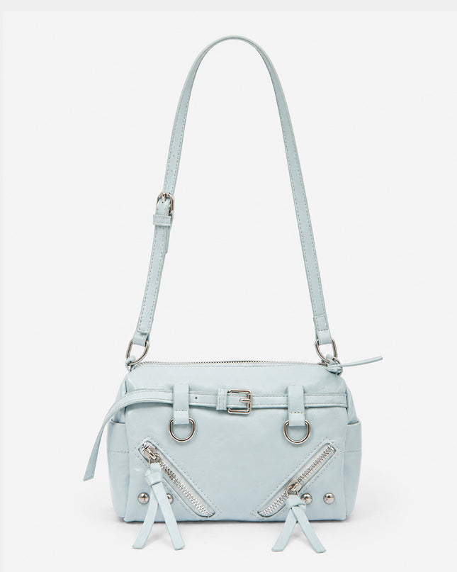 Bolso bandolera con cierre con detalles decorativos