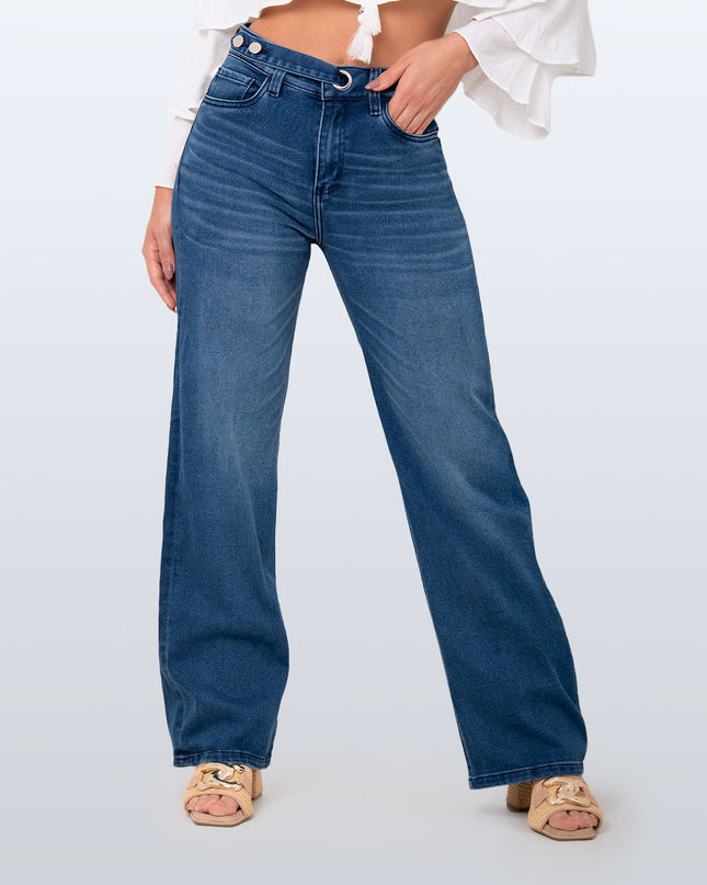 Jean Straight oscuro tiro alto