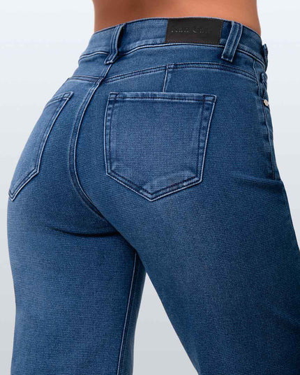 Jean Straight oscuro tiro alto