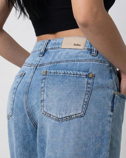 Jean Barrel Azul Medio