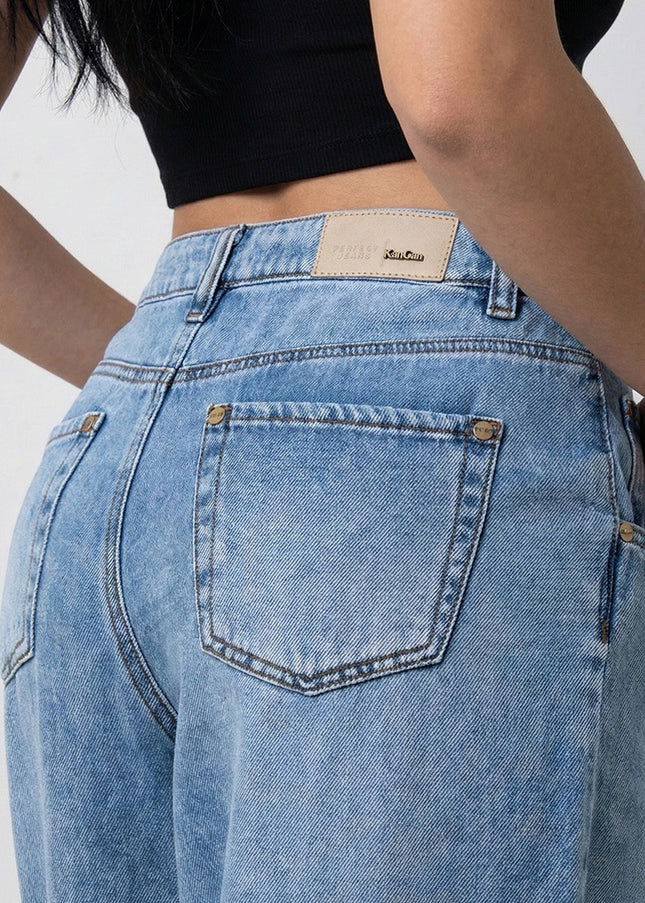 Jean Barrel Azul Medio