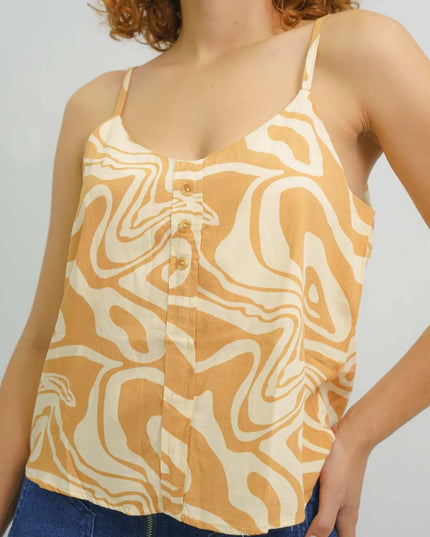 Blusa Camel Tiras Rigido