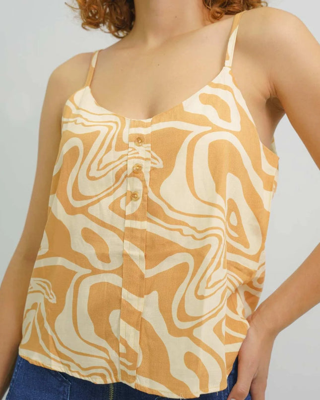 Blusa Camel Tiras Rigido