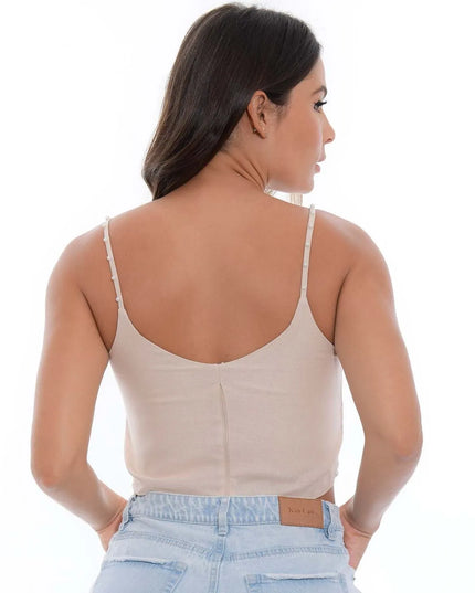 Blusa beige de tiras