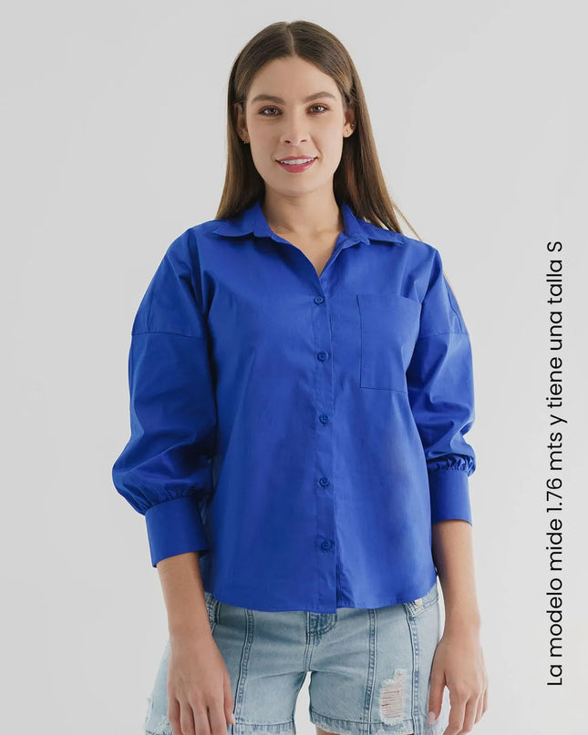 Camisa azul rey