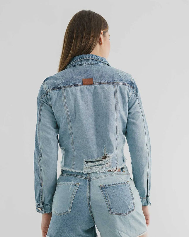 Chaqueta indigo medio