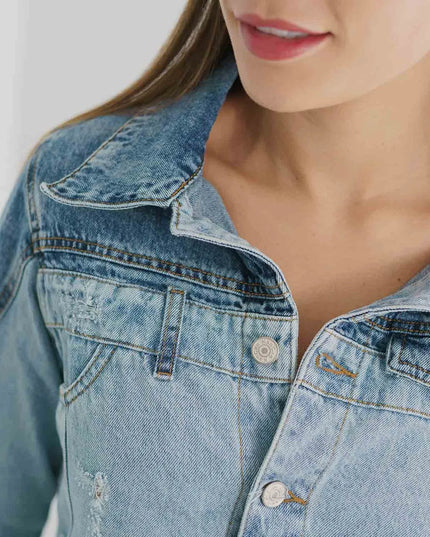 Chaqueta indigo medio