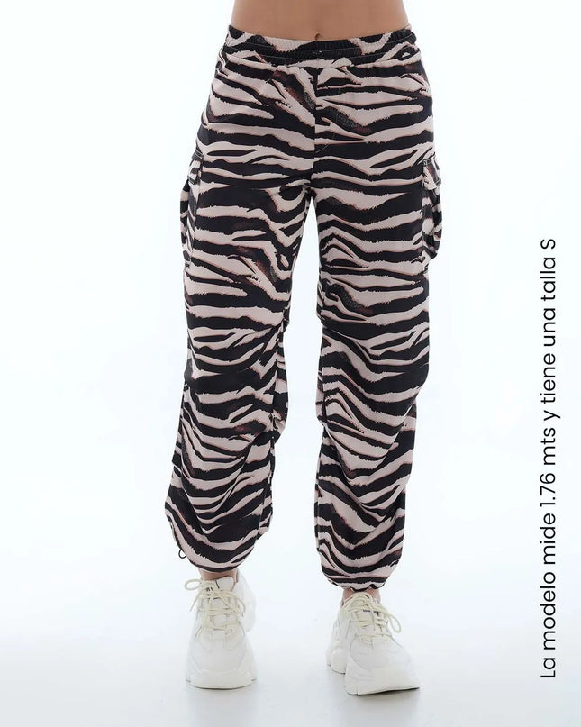 Pantalon negro parachute