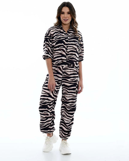 Pantalon negro parachute
