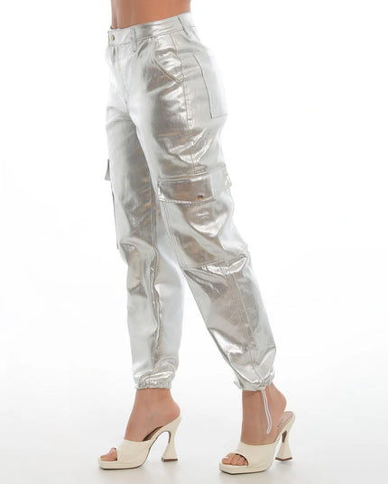 Pantalon cargo Metalizado