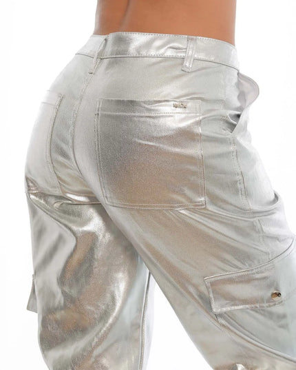 Pantalon cargo Metalizado