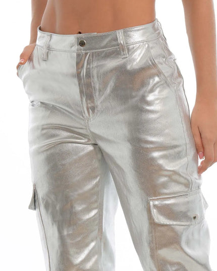 Pantalon cargo Metalizado